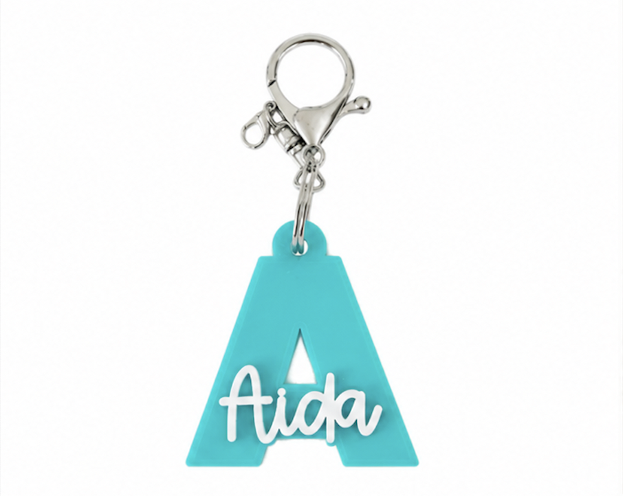 Initial Acrylic Bag Tag